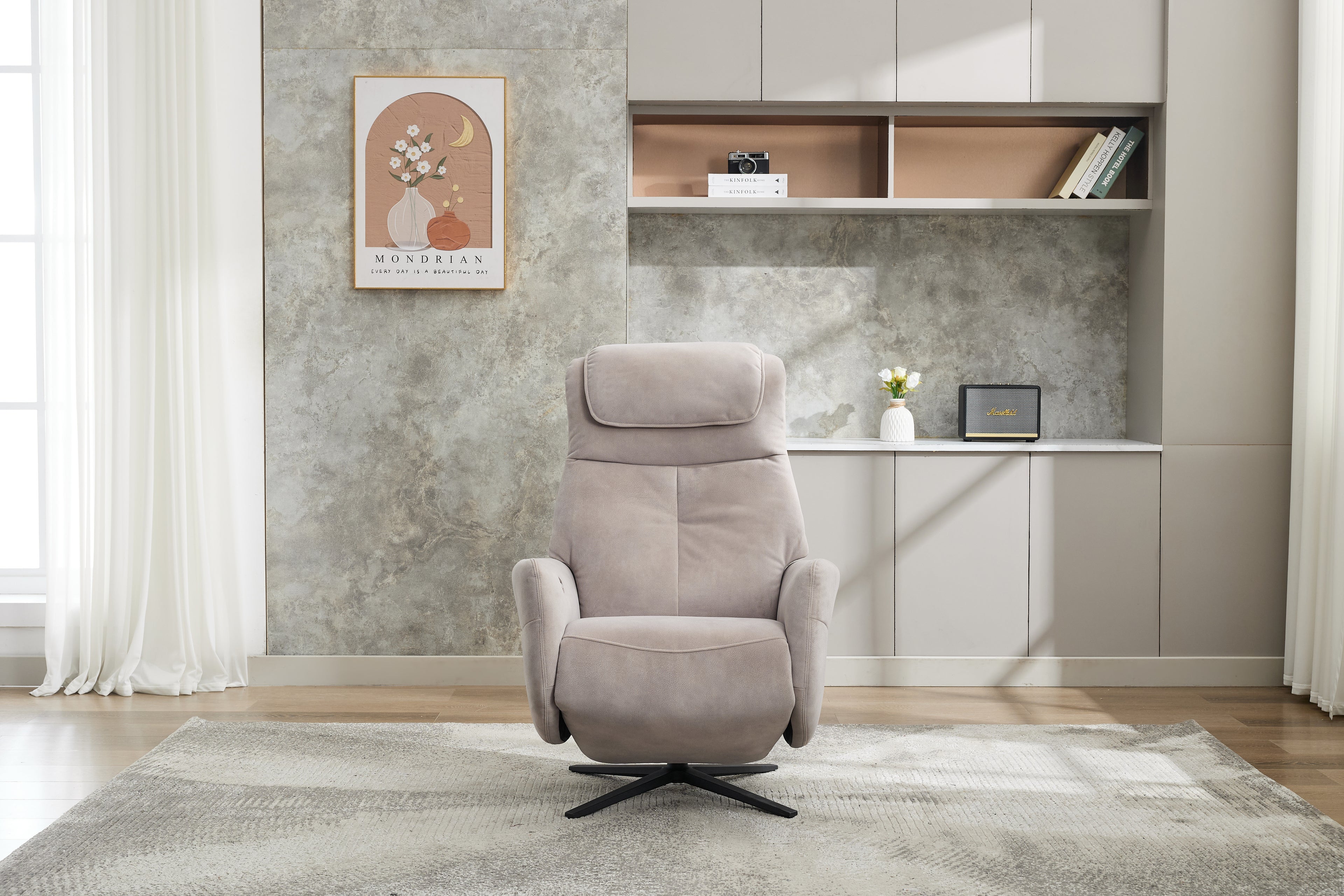 Rowden Swivel Chair With Massage Oyster
