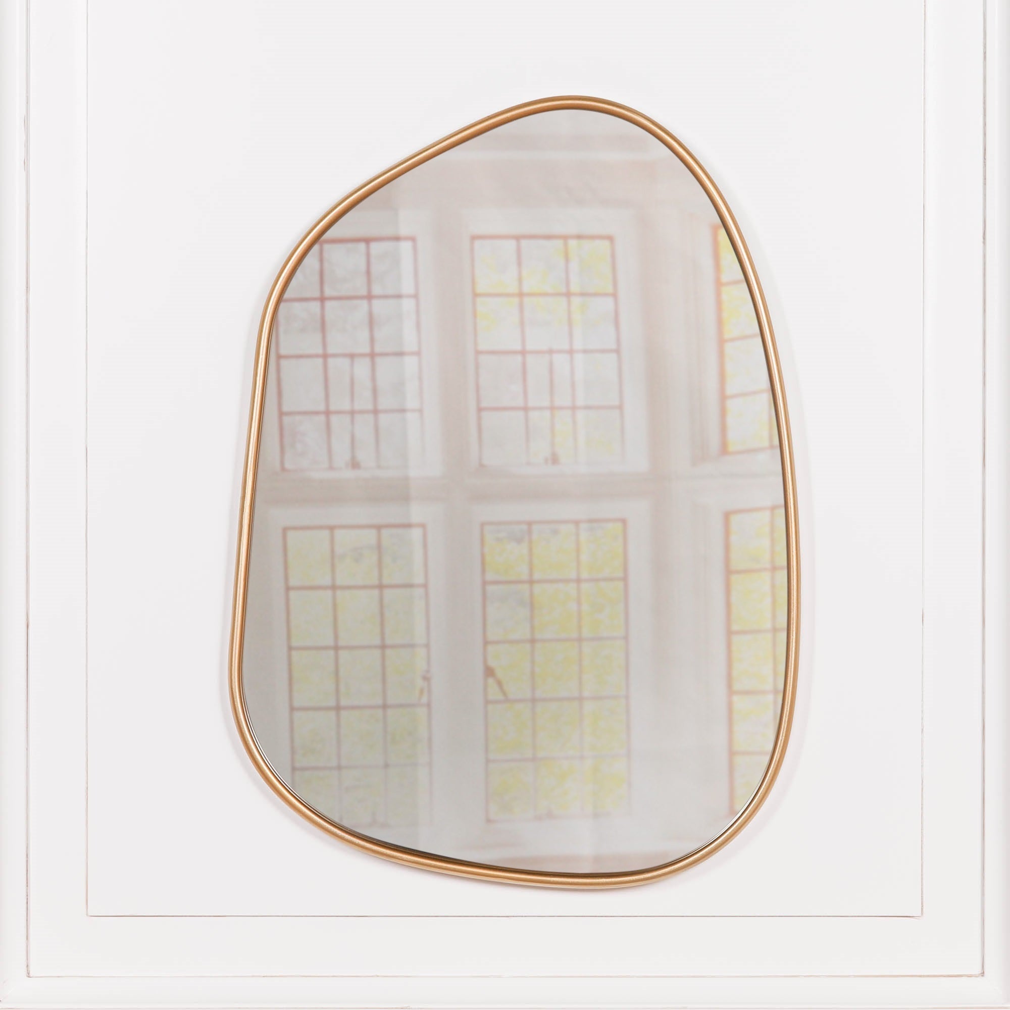Gold Framed Asymmetrical Wall Mirror