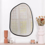 Black Framed Asymmetrical Wall Mirror
