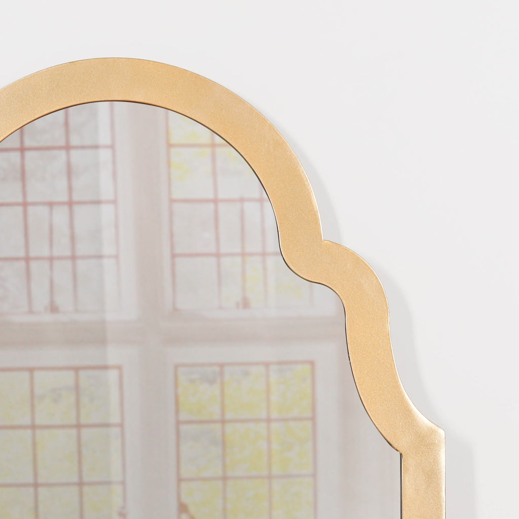 Gold Arch Metal Wall Mirror