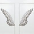 Large Metal Wall Silver Angel Wings