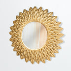 Round 48cm Sunflower Metal Wall Mirror