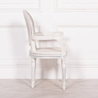Off White Chateau Rattan Dining Bedroom Arm Chair