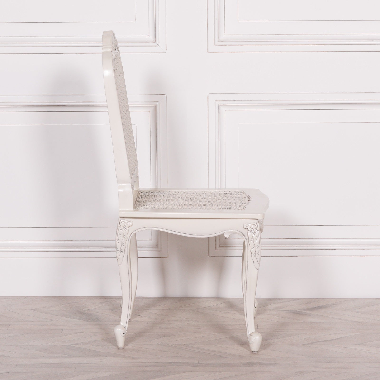 Off White Rattan Dining or Bedroom Chair