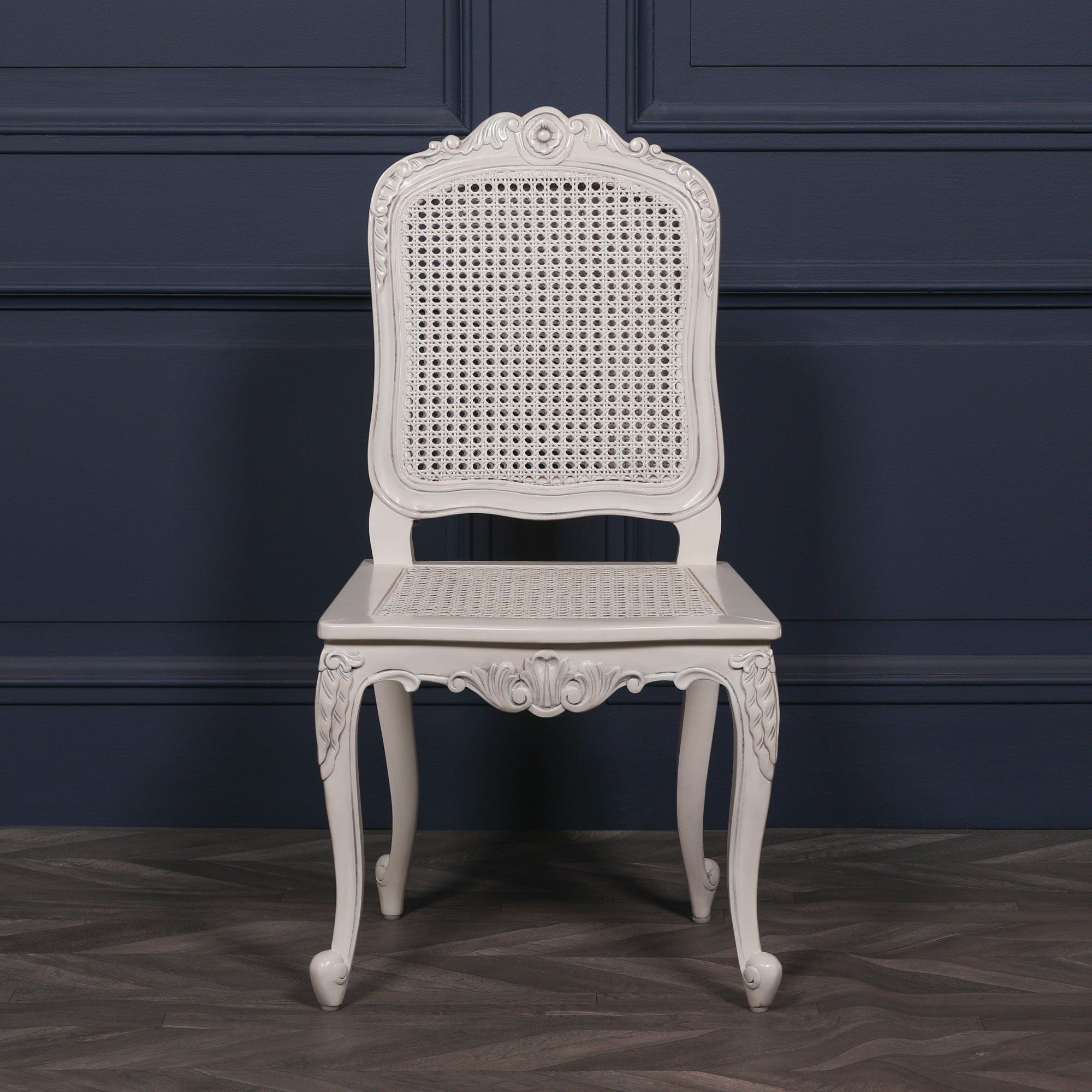 Off White Rattan Dining or Bedroom Chair