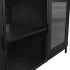 MADDOX MATTE BLACK / REEDED MEDIA UNIT