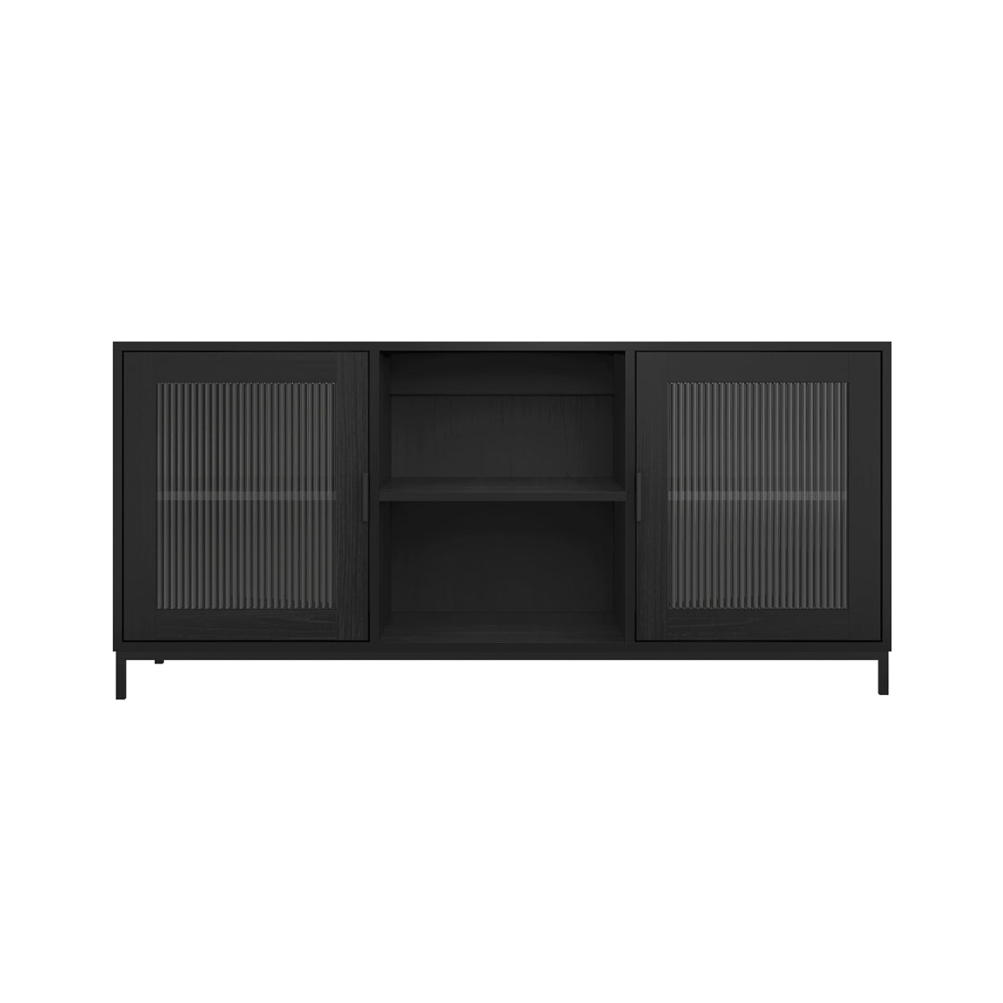 MADDOX MATTE BLACK / REEDED MEDIA UNIT