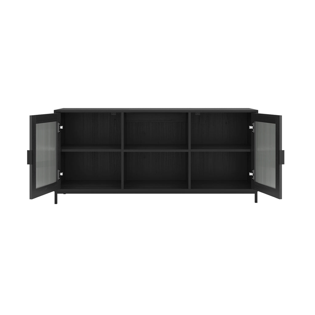 MADDOX MATTE BLACK / REEDED MEDIA UNIT