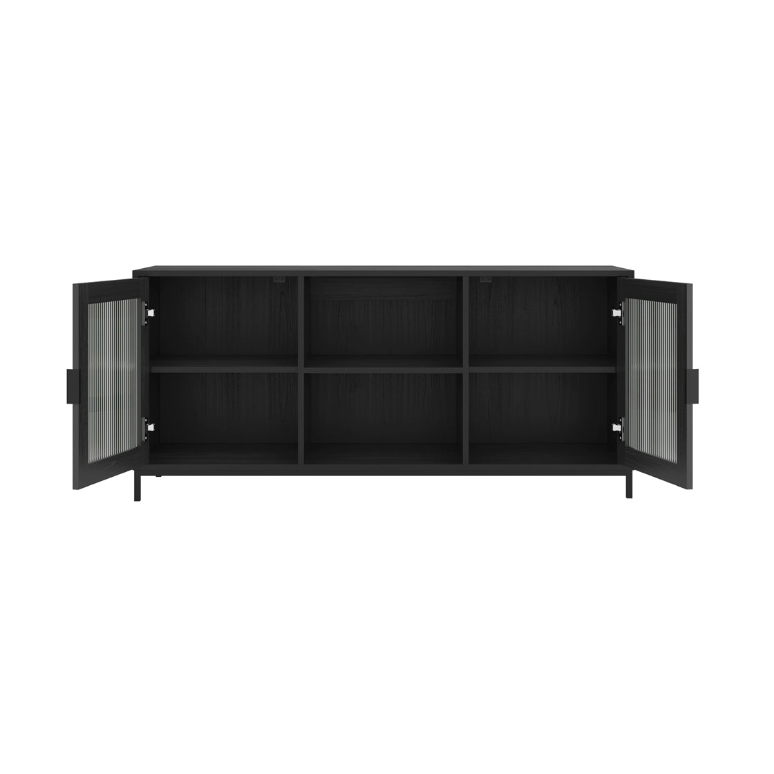MADDOX MATTE BLACK / REEDED MEDIA UNIT