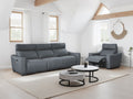 Mayfair Electric Reclining 4 Seater Sofa & Armchair Dark Grey