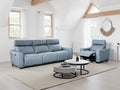 Mayfair Electric Reclining 4 Seater Sofa & Armchair Light Grey