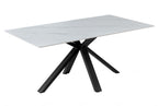 Milana Cross Leg Table White Sintered Stone