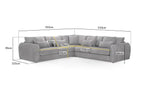 Mirabel Sofa Grey Large Corner