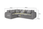 Mirabel Sofa Grey Left Hand Facing Corner