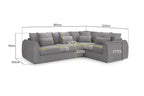Mirabel Sofa Black Grey Right Hand Facing Corner