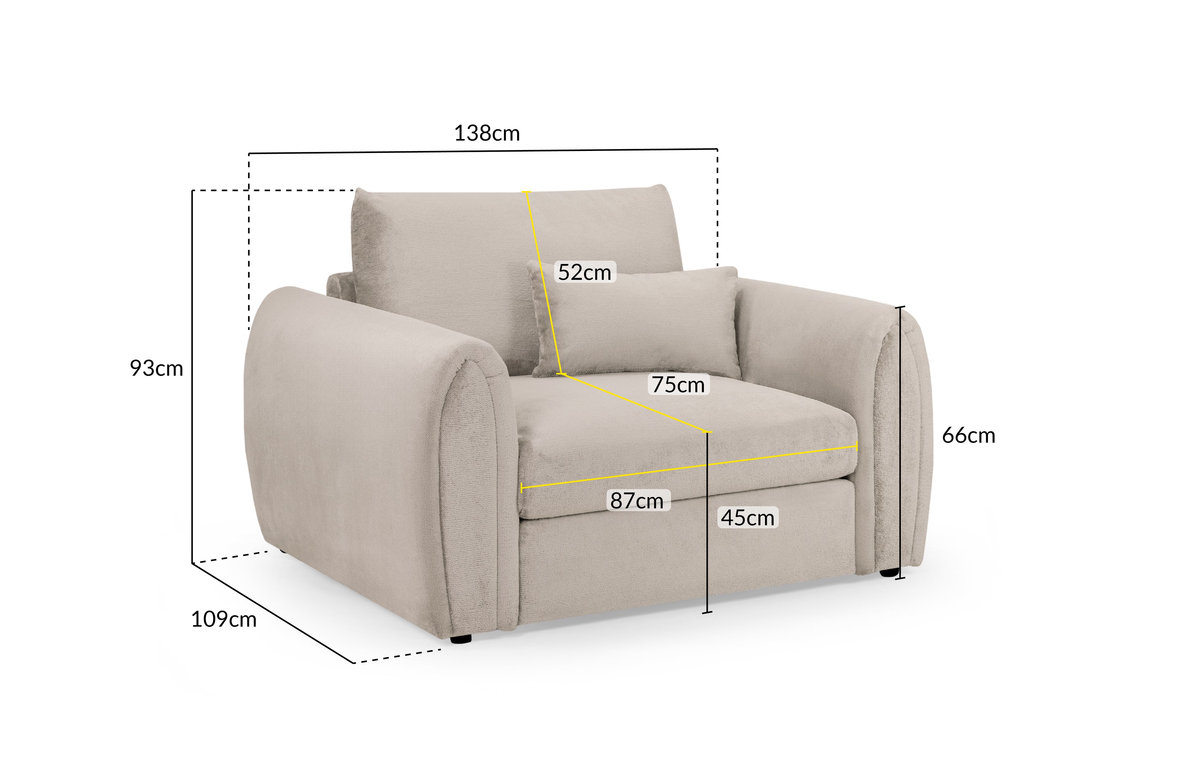 Mirabel Sofa Mocha Armchair