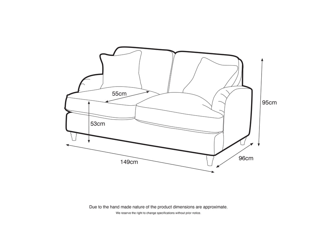 2 Seater Sofa Manhattan Charcoal The Great Sofa Company | Piper | Vienna | Arthur | Emeline | Swift | Morris