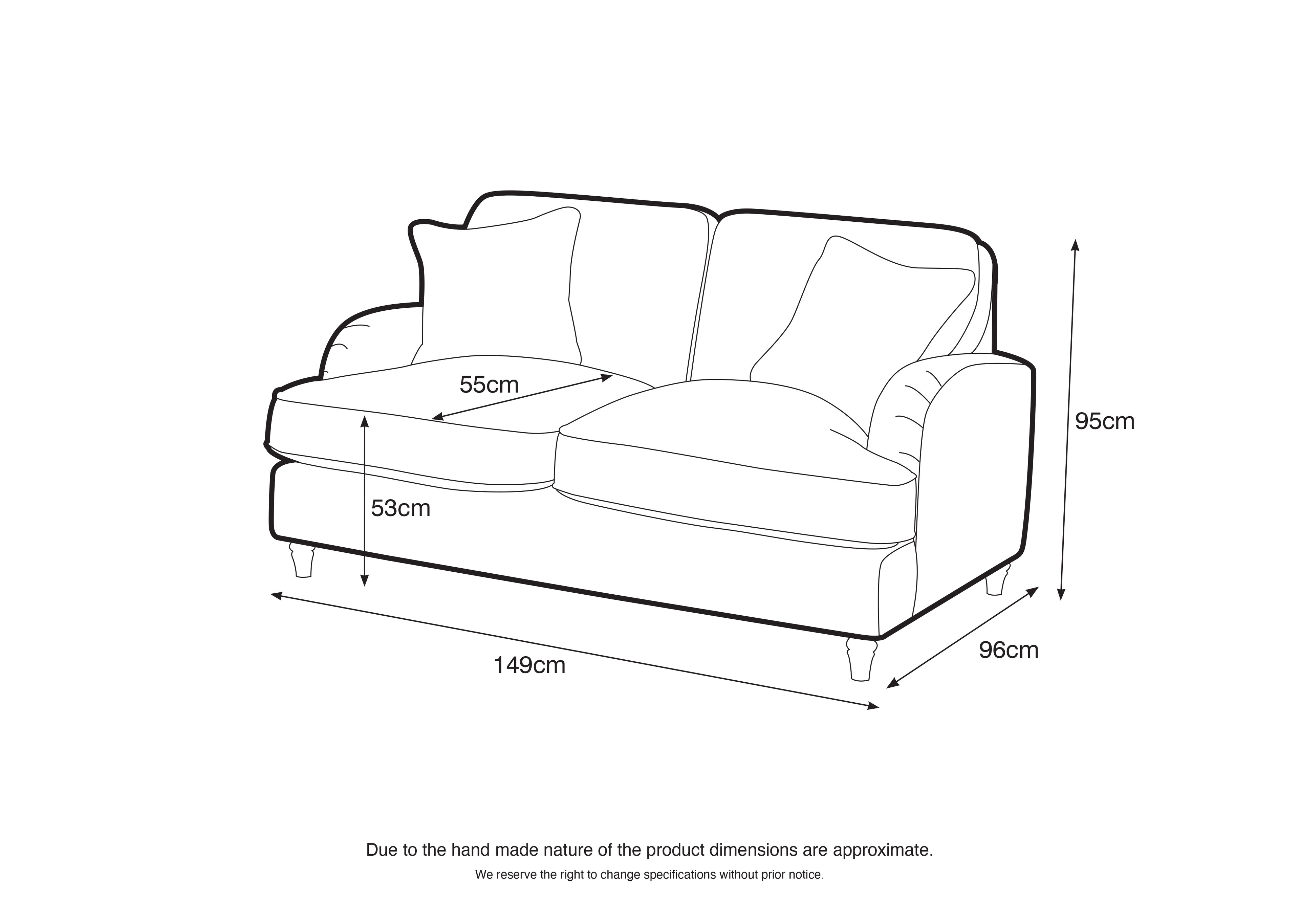 2 Seater Sofa Manhattan Charcoal The Great Sofa Company | Piper | Vienna | Arthur | Emeline | Swift | Morris