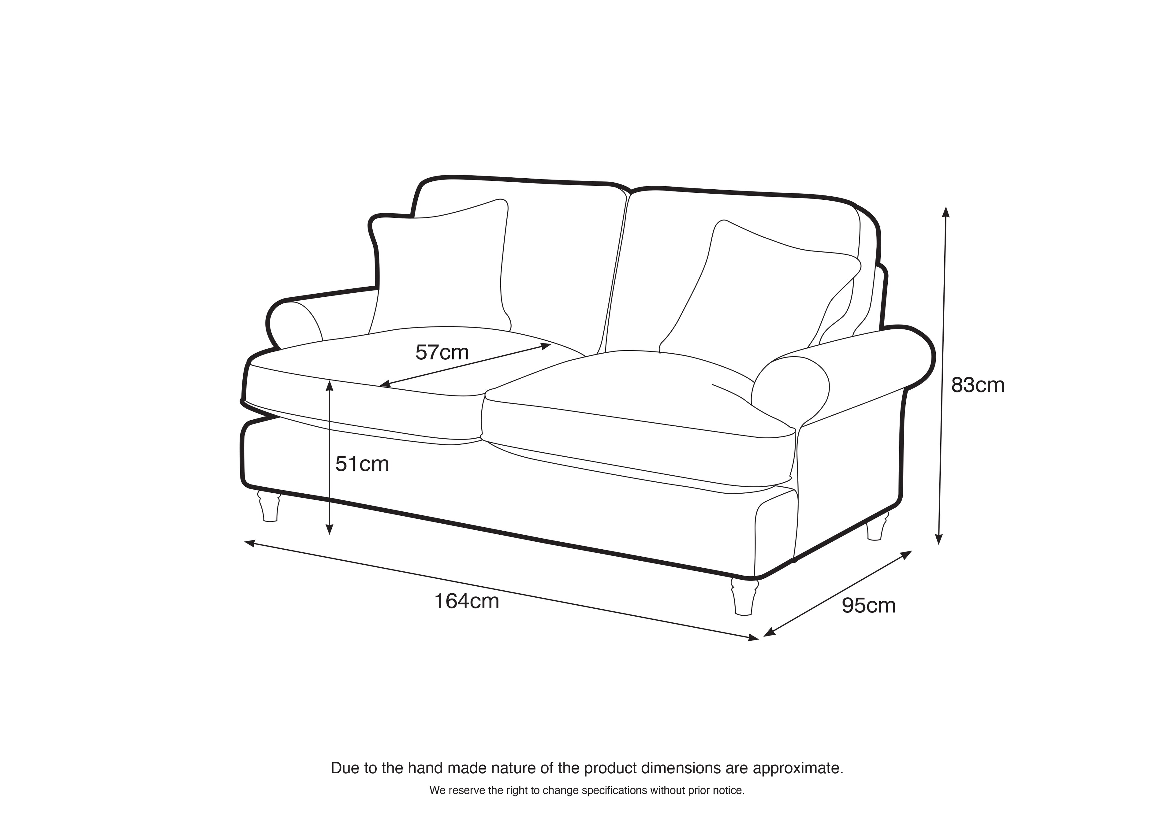 2 Seater Sofa Manhattan Apricot The Great Sofa Company | Victoria | Bromfield | Lola | Alfie | Mari | Longfellow | Duresta Style