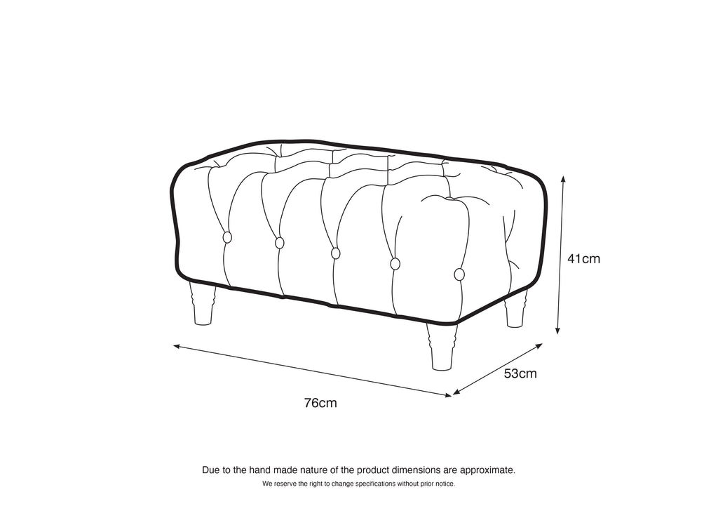 Model 25 - Footstool Velvet Putty