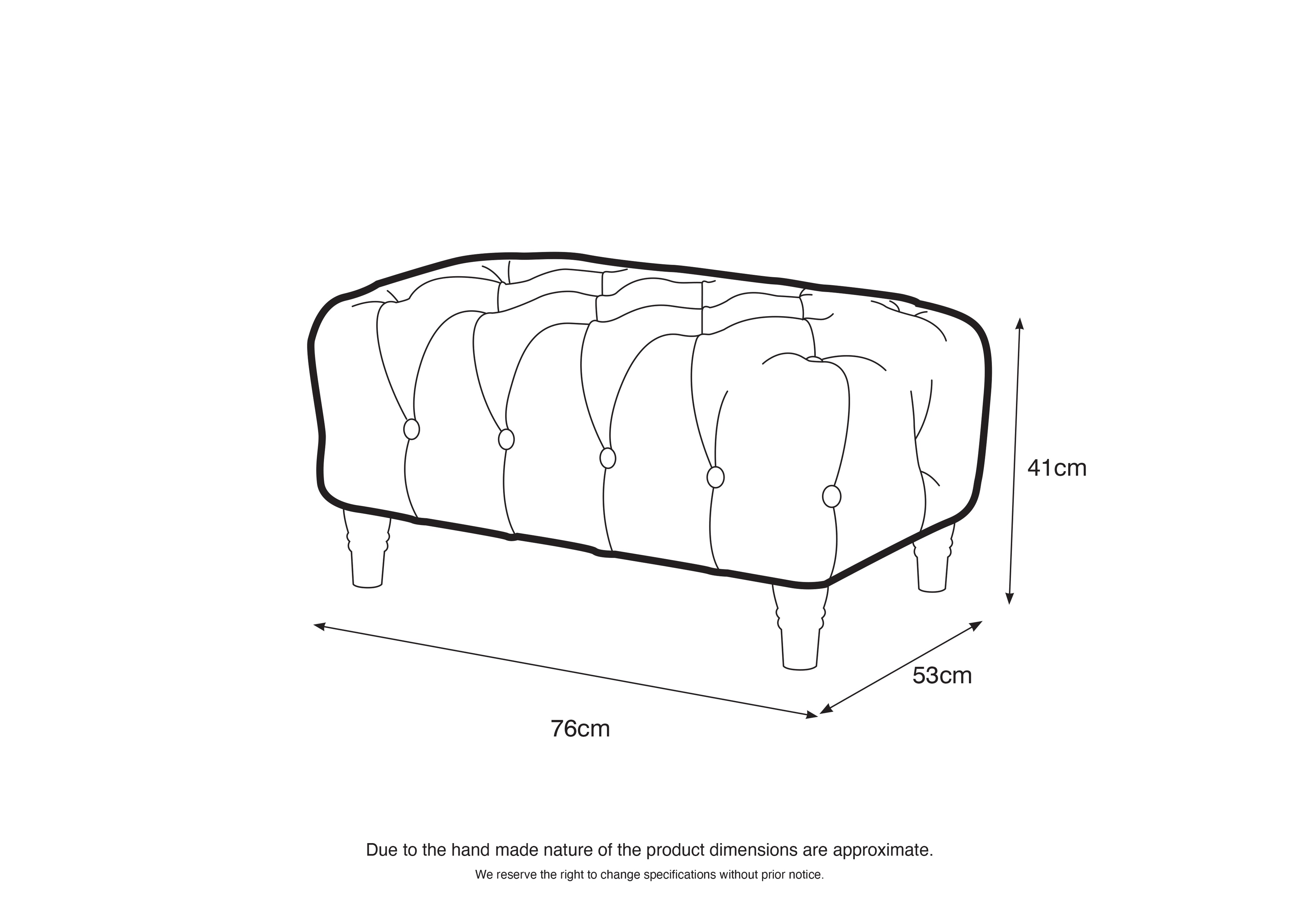 Model 25 - Footstool Velvet Putty