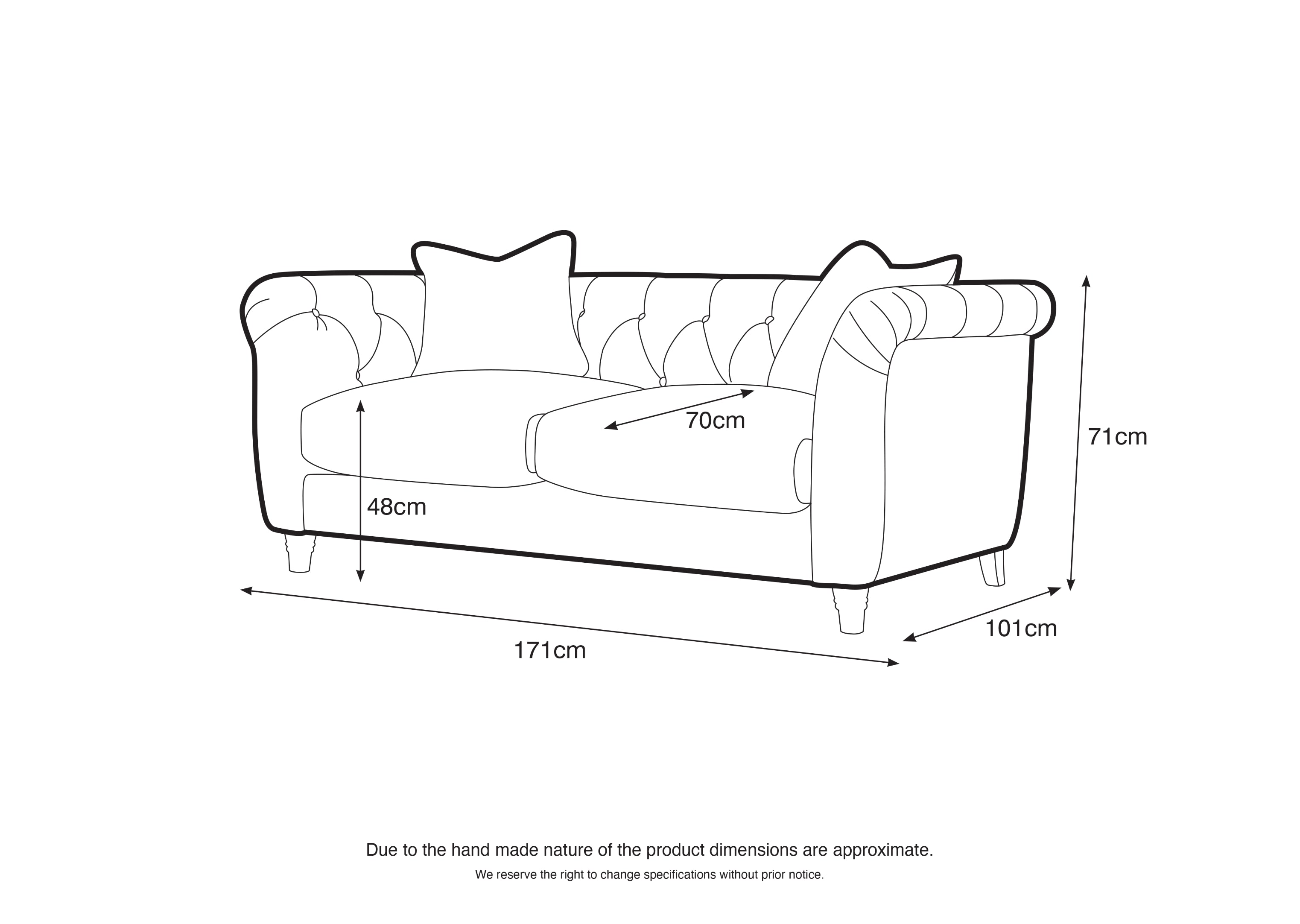 Model 25 - Medium Sofa Velvet Putty