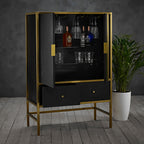 Monaco Drinks Cabinet Black