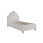 MONTEREY GREY THIN STRIPE SINGLE BED