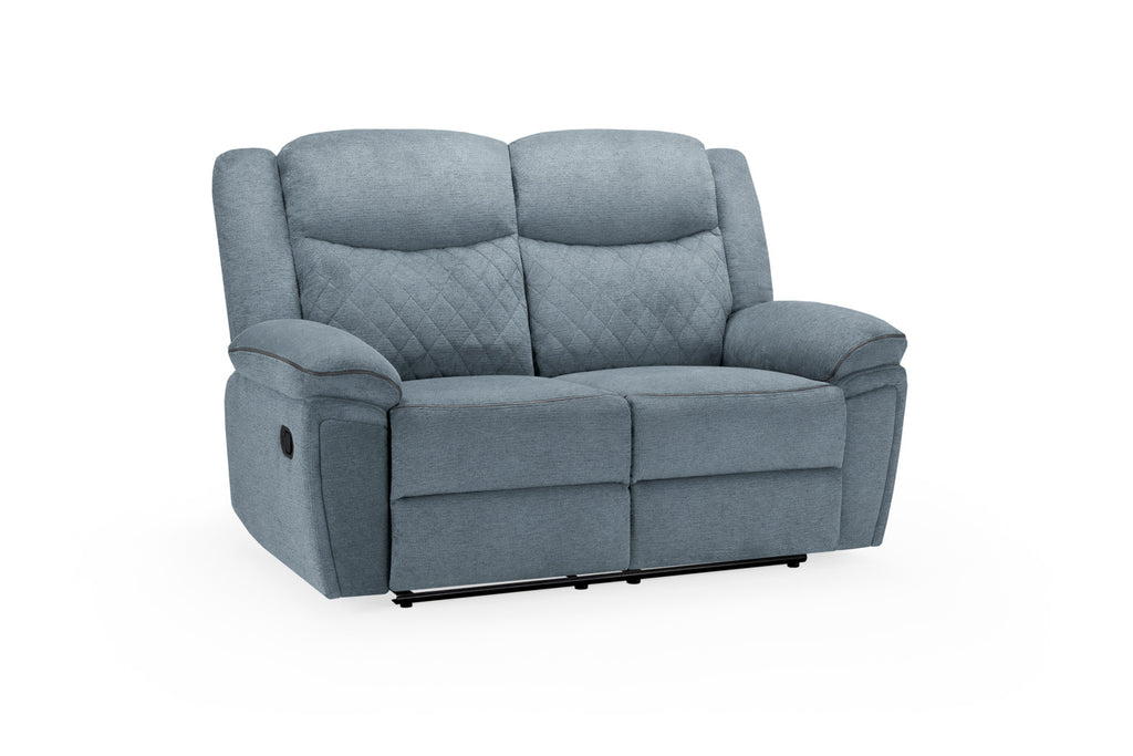 Myra 2 Seater Manual Recliner Grey Fabric