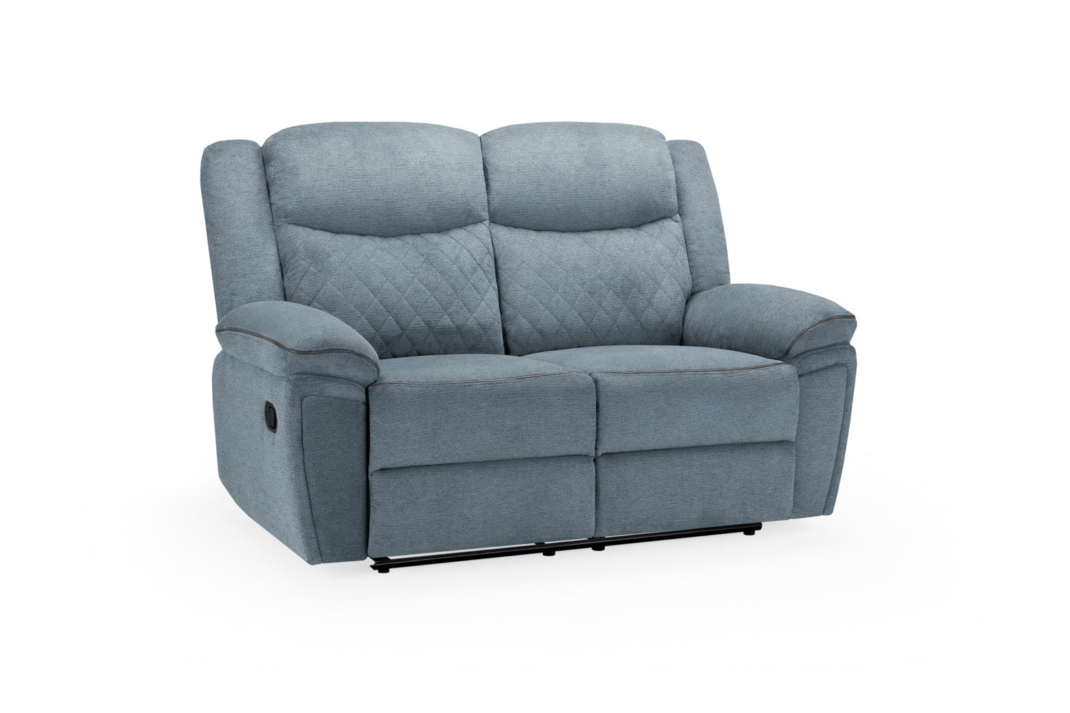 Myra 2 Seater Manual Recliner Grey Fabric