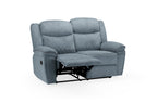 Myra 2 Seater Manual Recliner Grey Fabric