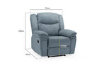Myra Armchair Manual Recliner Grey Fabric
