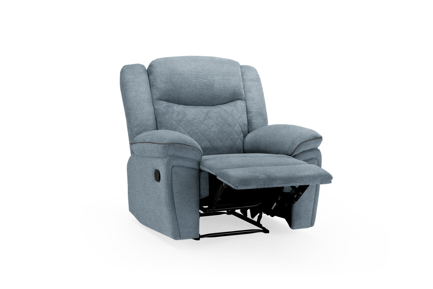 Myra Armchair Manual Recliner Grey Fabric