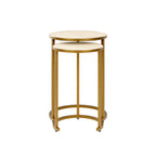 Raphia Nest Table Ivory Shagreen two piece