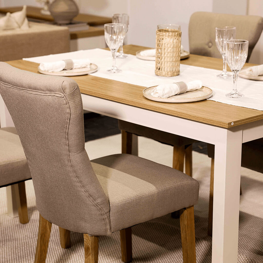 Naples Dining Chair Beige (Pack of 2)