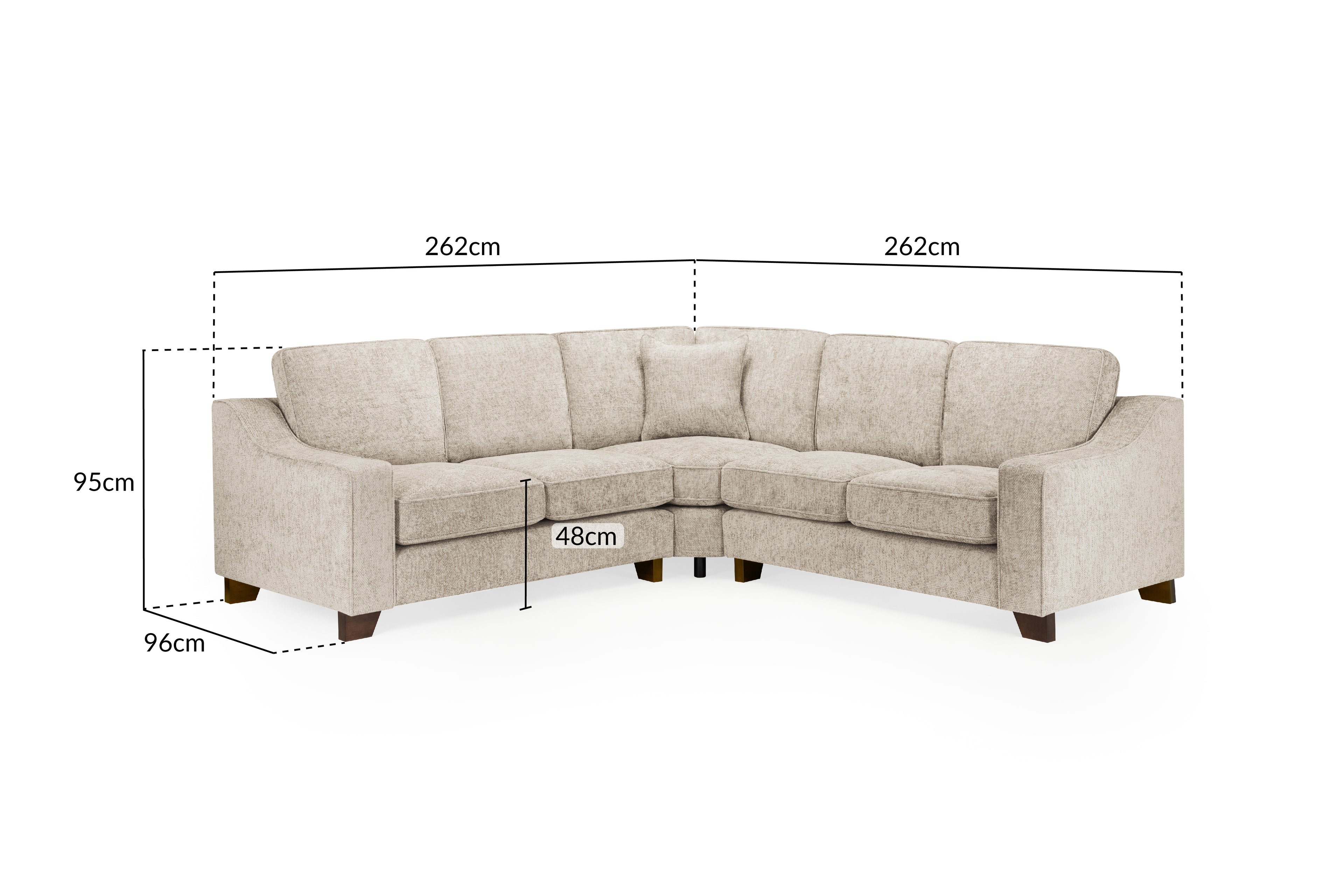 Nebraska Sofa Stone Large Corner