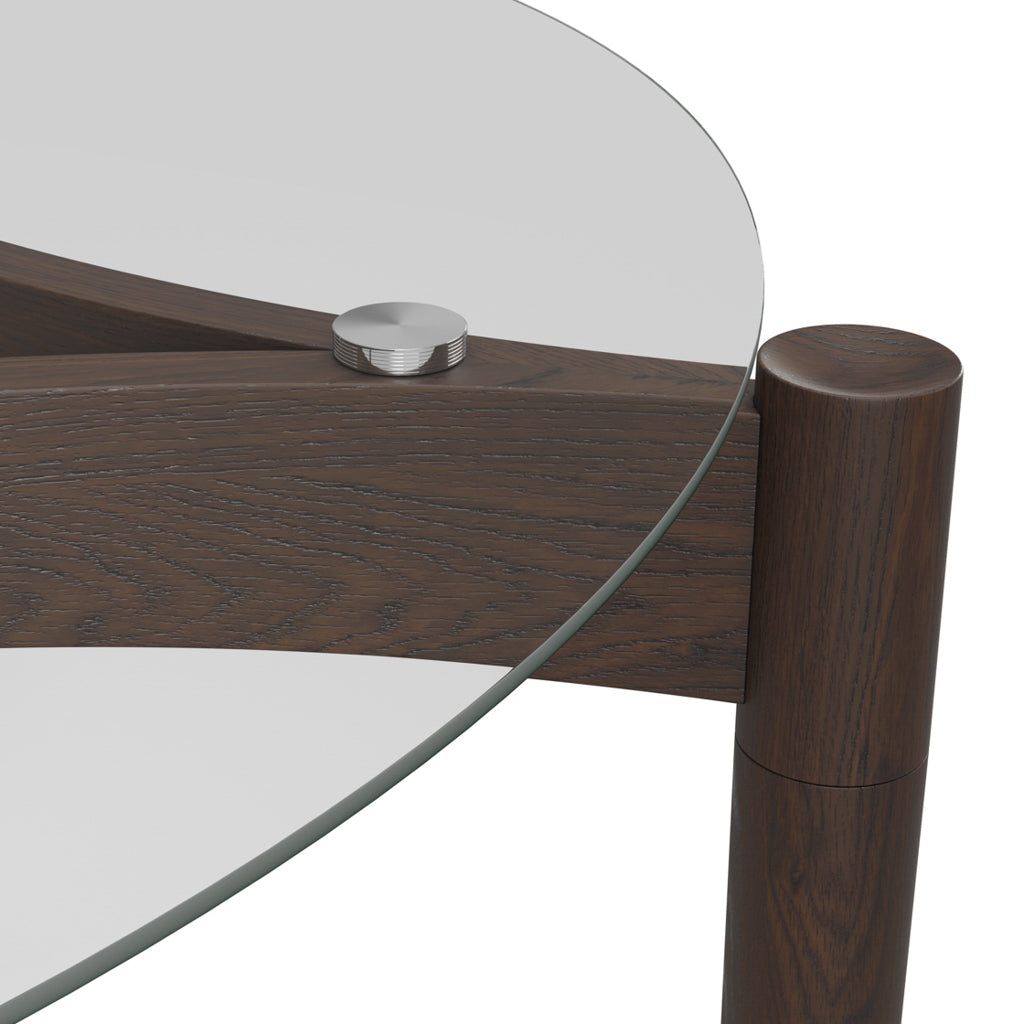 Ned Clear and Chocolate Dining Table