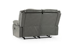 Novie Manual Recliner Sofa 2 Seater Sofa Grey