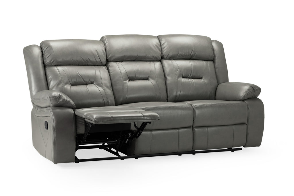 Novie Manual Recliner Sofa 3 Seater Sofa Grey