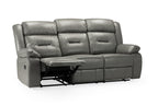 Novie Manual Recliner Sofa 3 Seater Sofa Grey