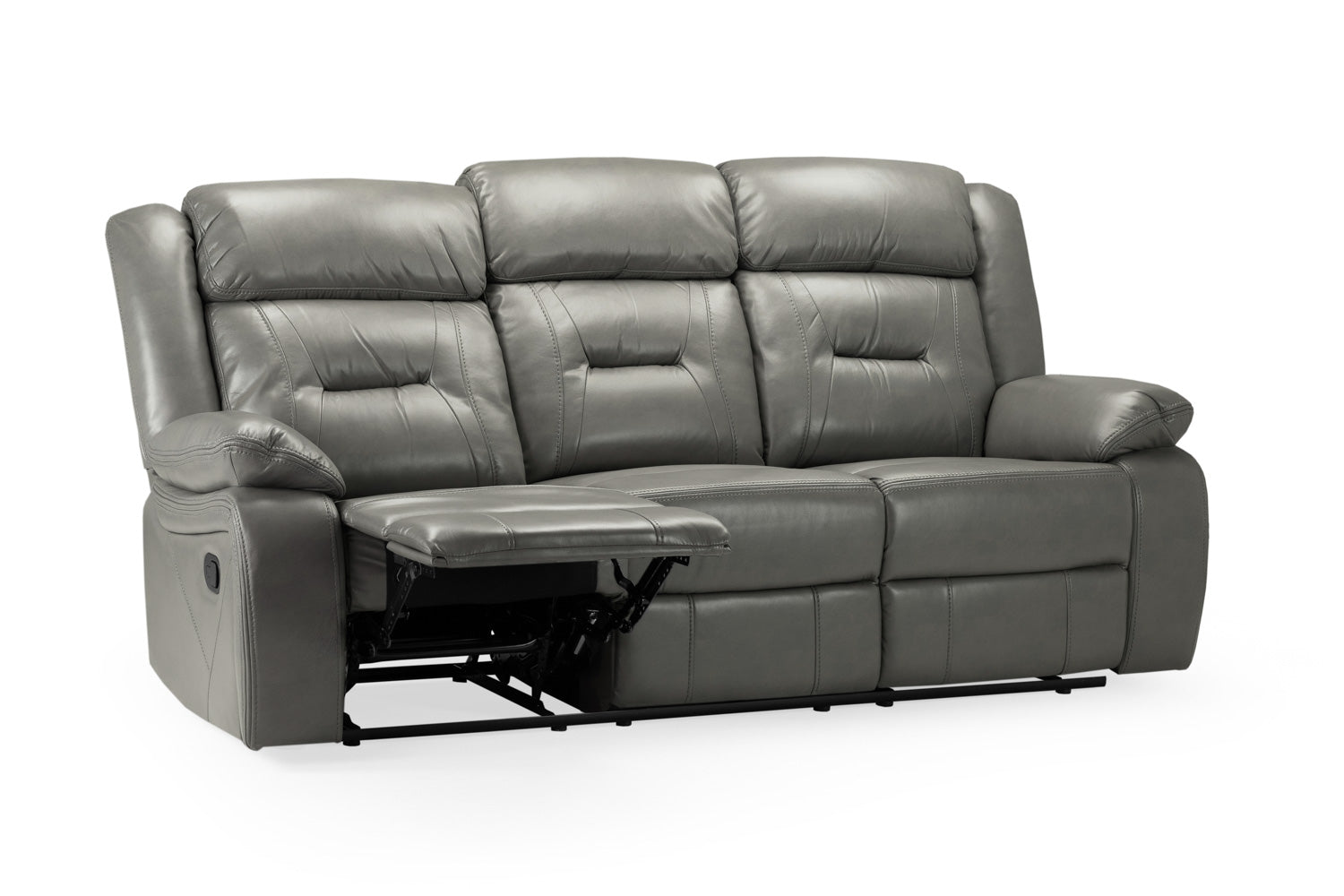 Novie Manual Recliner Sofa 3 Seater Sofa Grey