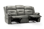 Novie Manual Recliner Sofa 3 Seater Sofa Grey