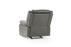 Novie Manual Recliner Leather Arm Chair Grey