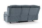 Novie Manual Recliner Sofa Fabric 3 Seater Sofa Grey Fabric