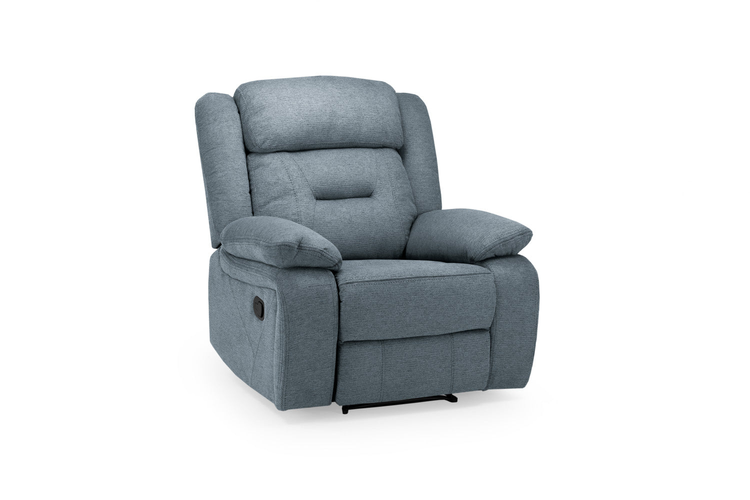 Novie Manual Recliner Sofa Fabric Armchair Sofa Grey Fabric
