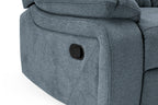 Novie Manual Recliner Sofa Fabric 3 Seater Sofa Grey Fabric