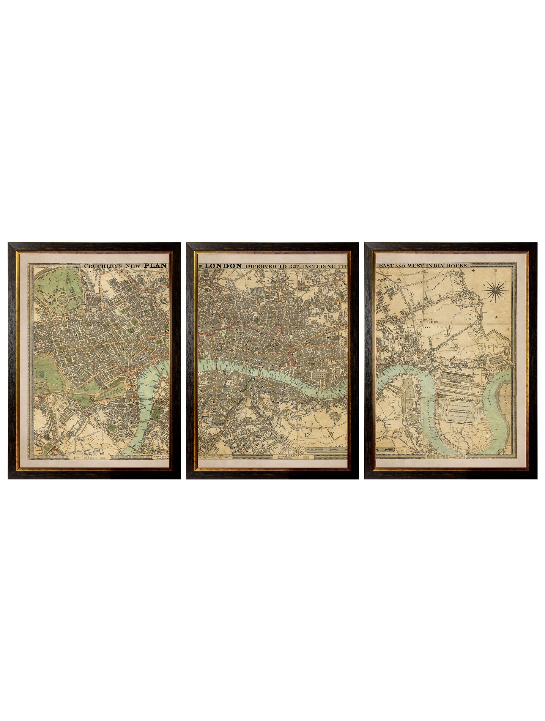 c.1827 London Triptych Map