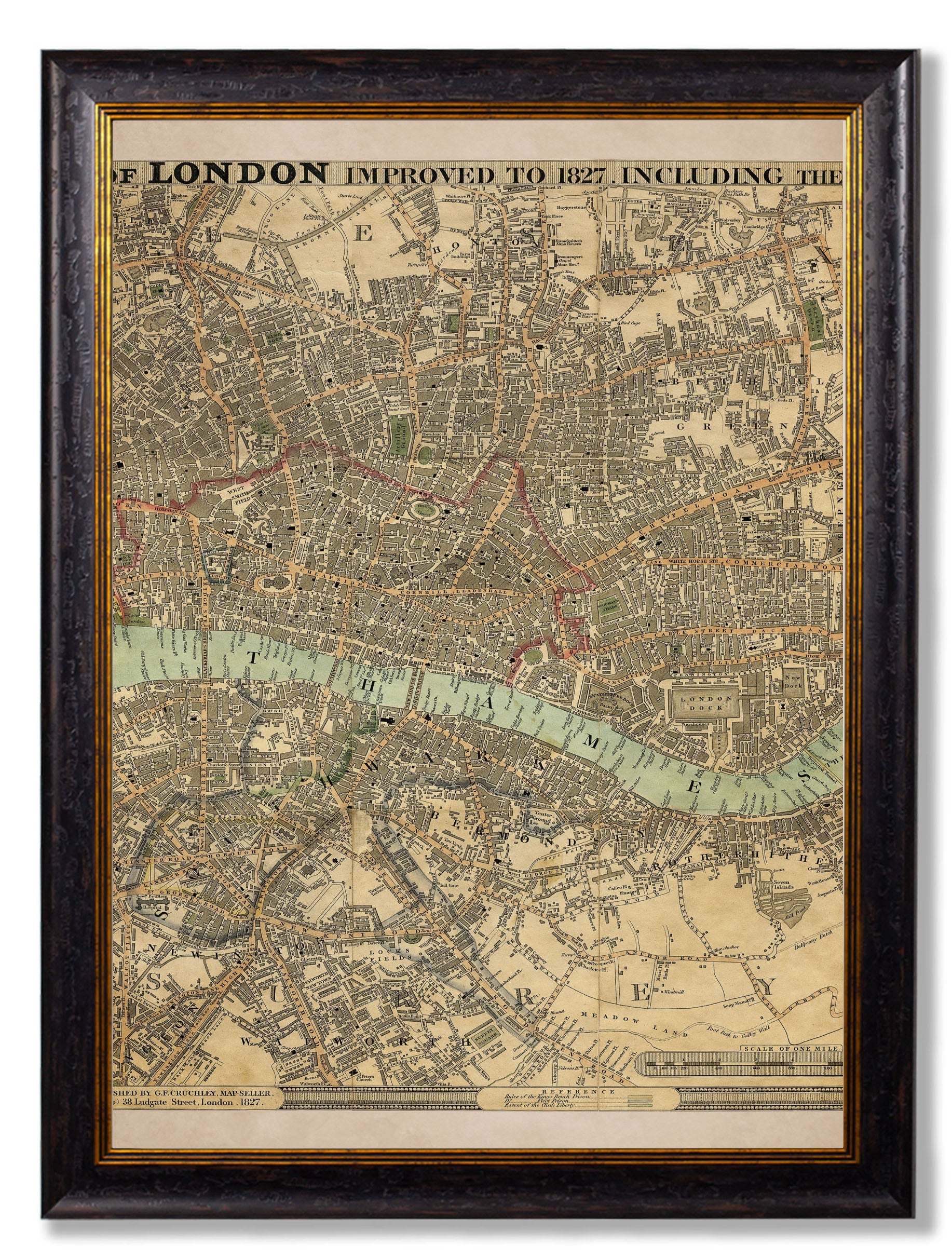 c.1827 London Triptych Map