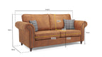 Oakland Sofa Tan 3 Seater