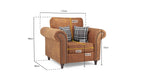 Oakland Sofa Tan Armchair